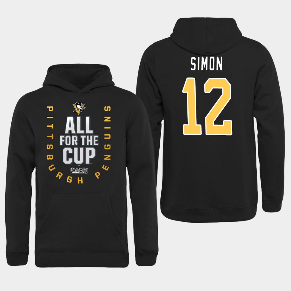 Men NHL Pittsburgh Penguins #12 Simon black All for the Cup Hoodie
